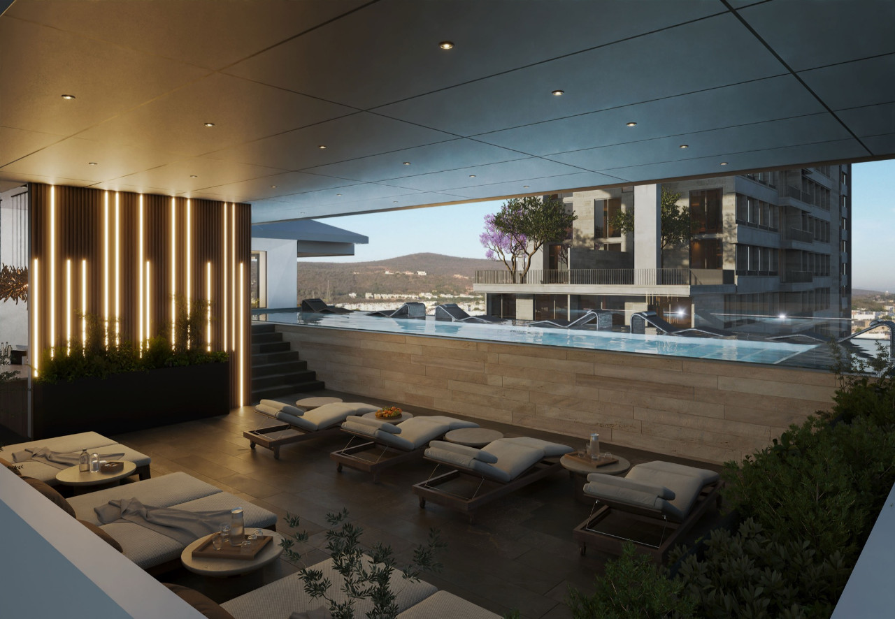 Terraza con alberca, Haus León